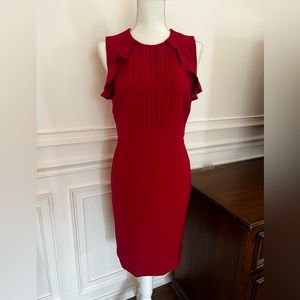 Ann Taylor Red Sleeveless Dress